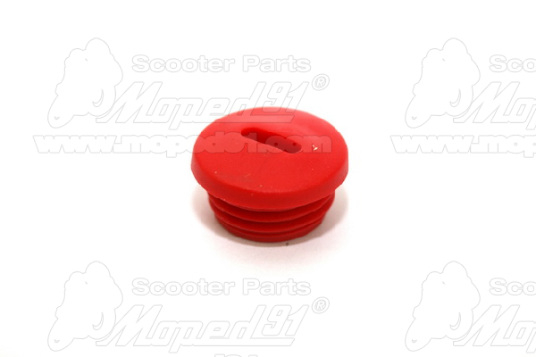 olajszint ellenörző csavar piros SIMSON S 51 /  S 53 / S 70 / S 83 / ROLLER SR 50 / ROLLER SR 80 / SCHWALBE KR 51 / SPERBER műanyag (221931) 